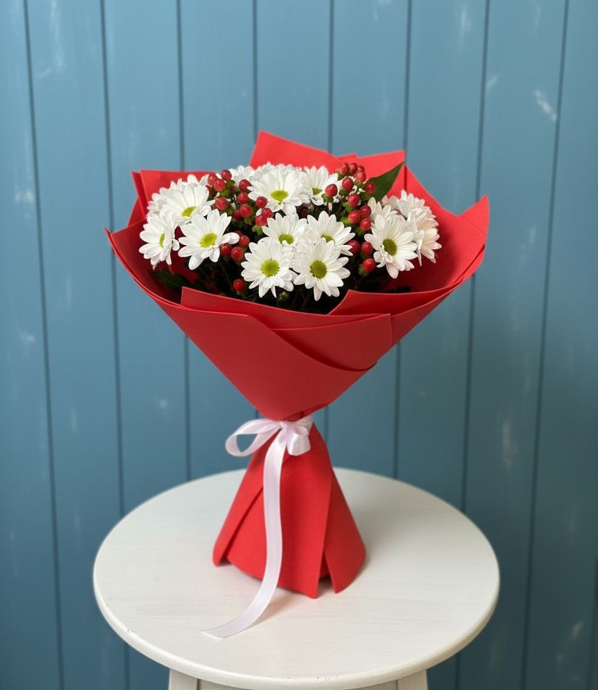 Букет цветов из: Хризантемы в Петровске-Забайкальском