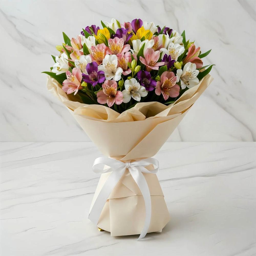 Букет цветов из: Альстромерии в Петровске-Забайкальском