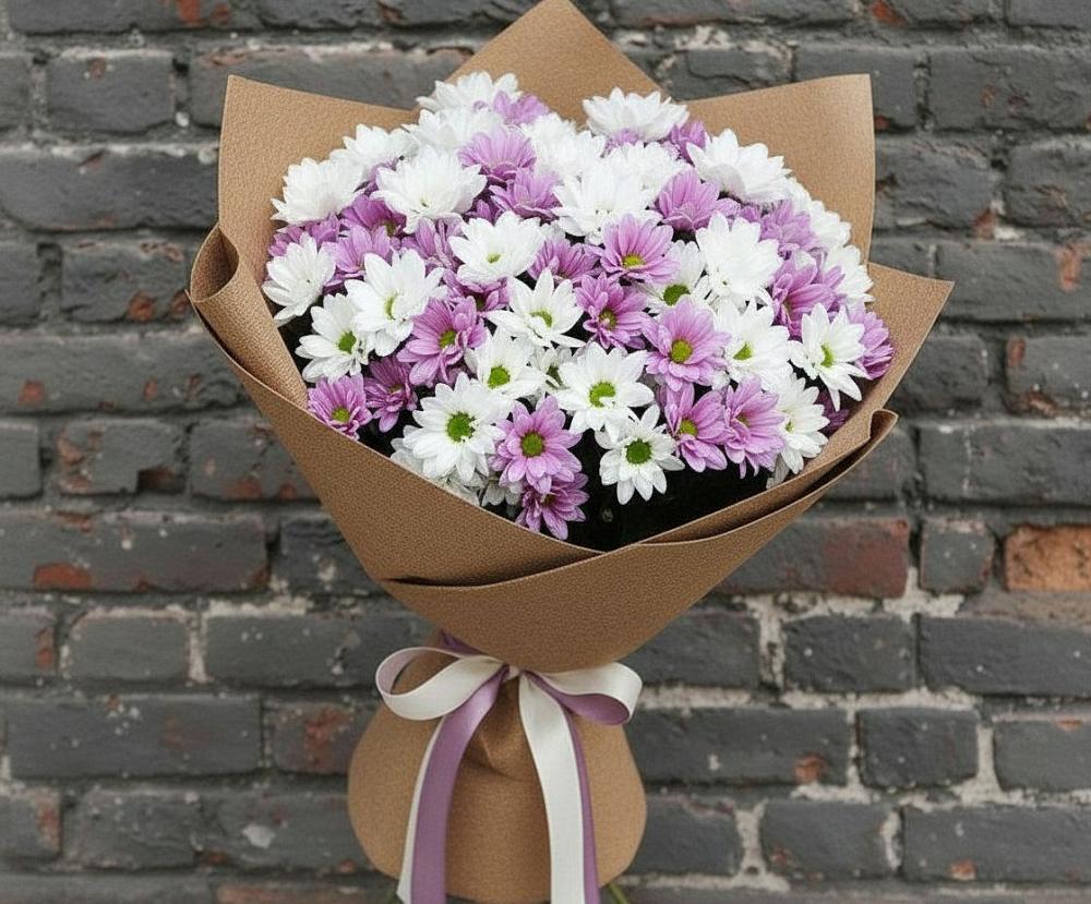 Букет цветов из: Хризантемы в Петровске-Забайкальском