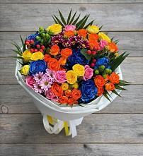 Букет цветов из:  Розы и Хризантемы в Петровске-Забайкальском