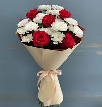 Букет цветов из:  Розы и Хризантемы #REPLACE_PRED# Петровске-Забайкальском