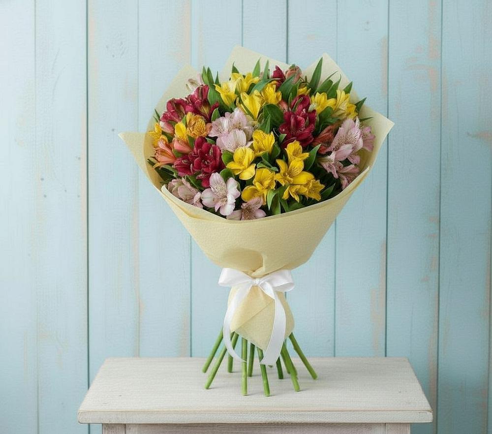Букет цветов из: Альстромерии в Петровске-Забайкальском